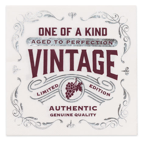 Vintage Birthday Lunch Napkins, 16 ct