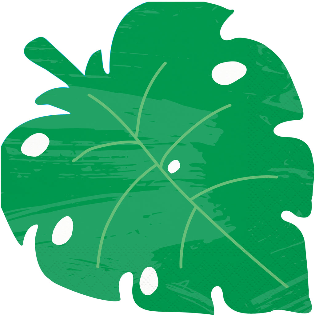 Summer Aloha Palm Leaf Shape Napkin, 16 ct