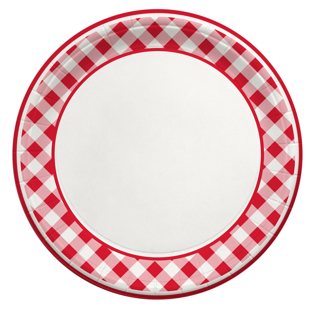 Summer BBQ Gingham Lunch Plate 7