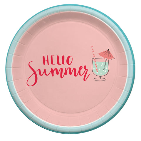 Hello Summer Dessert Plate, 8 ct