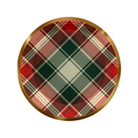 Christmas Plaid Lunch Plate 7