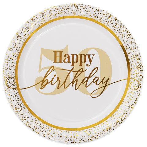 Golden Age 50th Birthday Dinner Plate 9