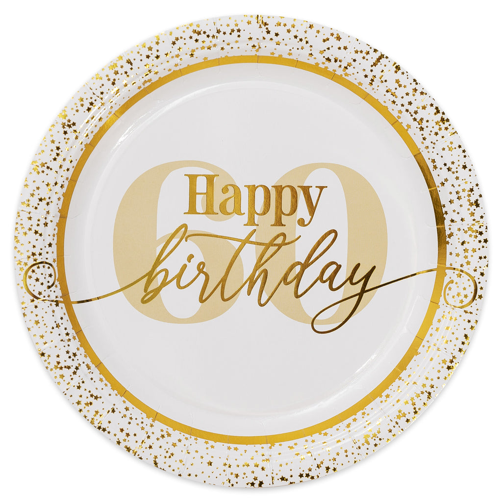 Golden Age 60th Birthday Dinner Plate 9