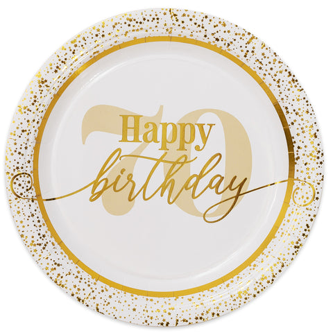 Golden Age 70th Birthday Dinner Plate 9