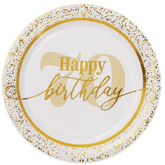 Golden Age 70th Birthday Dinner Plate 9