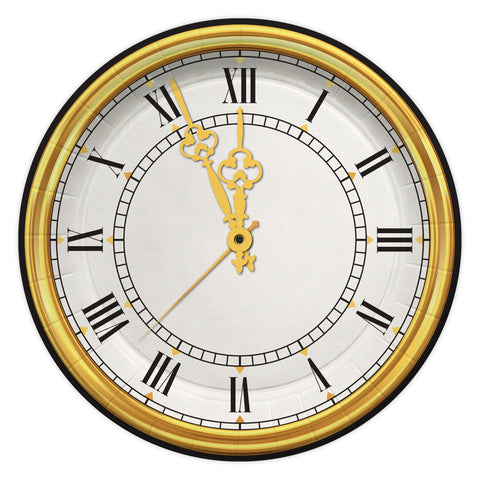 NYE Clock Dinner Plate 9