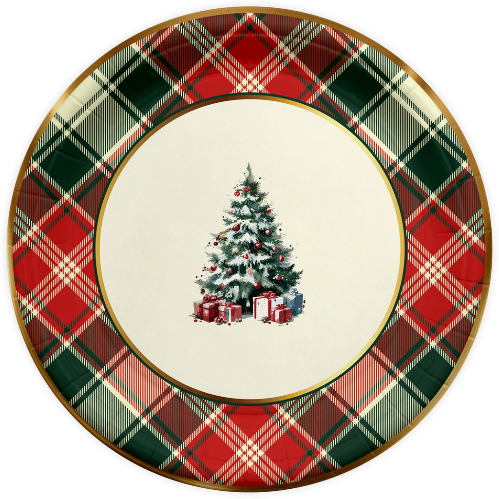 Christmas Plaid Dinner Plate 9