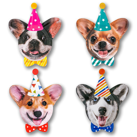 Party Dogs Shaped Paper Plates (8-pack)