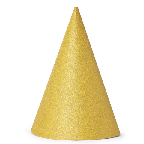 Golden Age Glitter Party Hats, 6pk