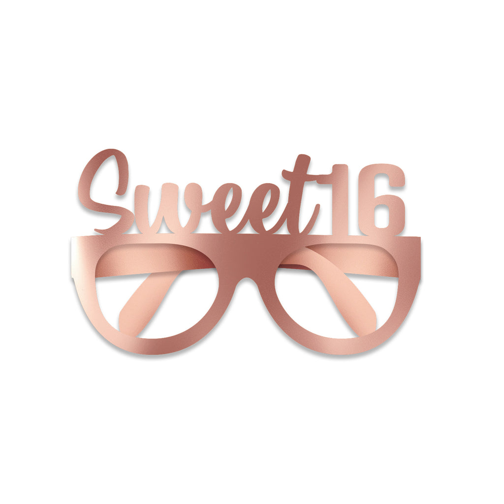 Blush Sweet 16 Paper Glasses 4-pk