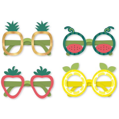 Summer Fruits Glasses, 4 CT