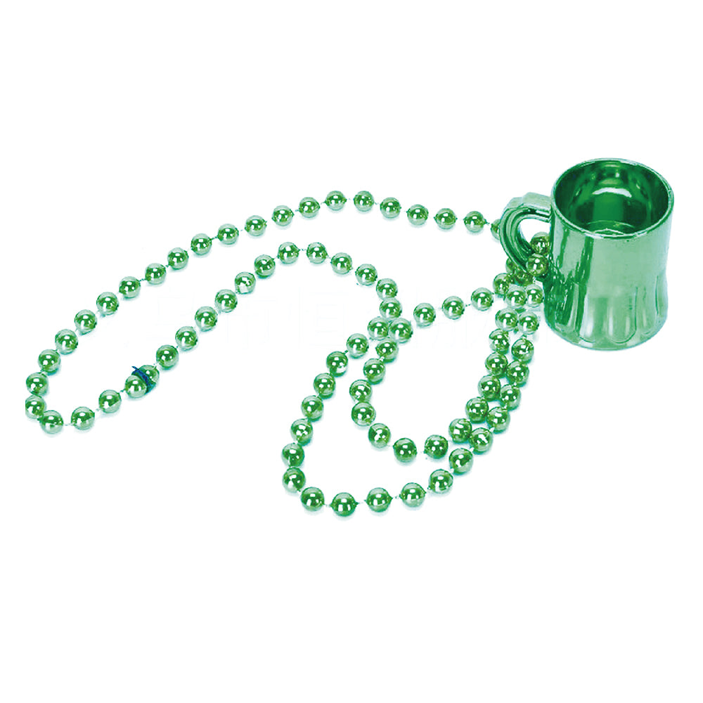 St. Patrick's Day Beaded Necklace with Cup
