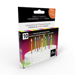 Neon Printed Colour Flame Candles (10-pack)
