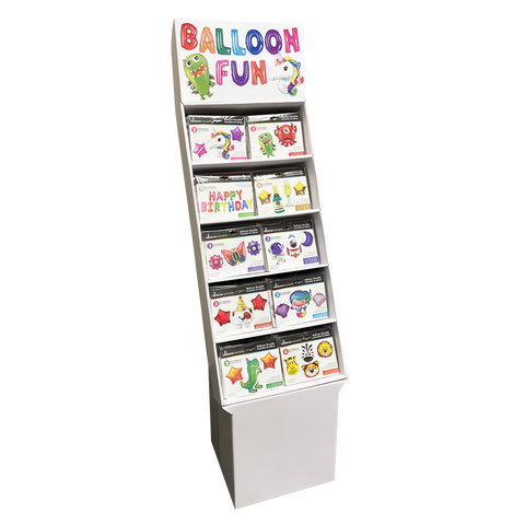 Foil Balloon Bundles Floor Peg Display with Header (120 units)