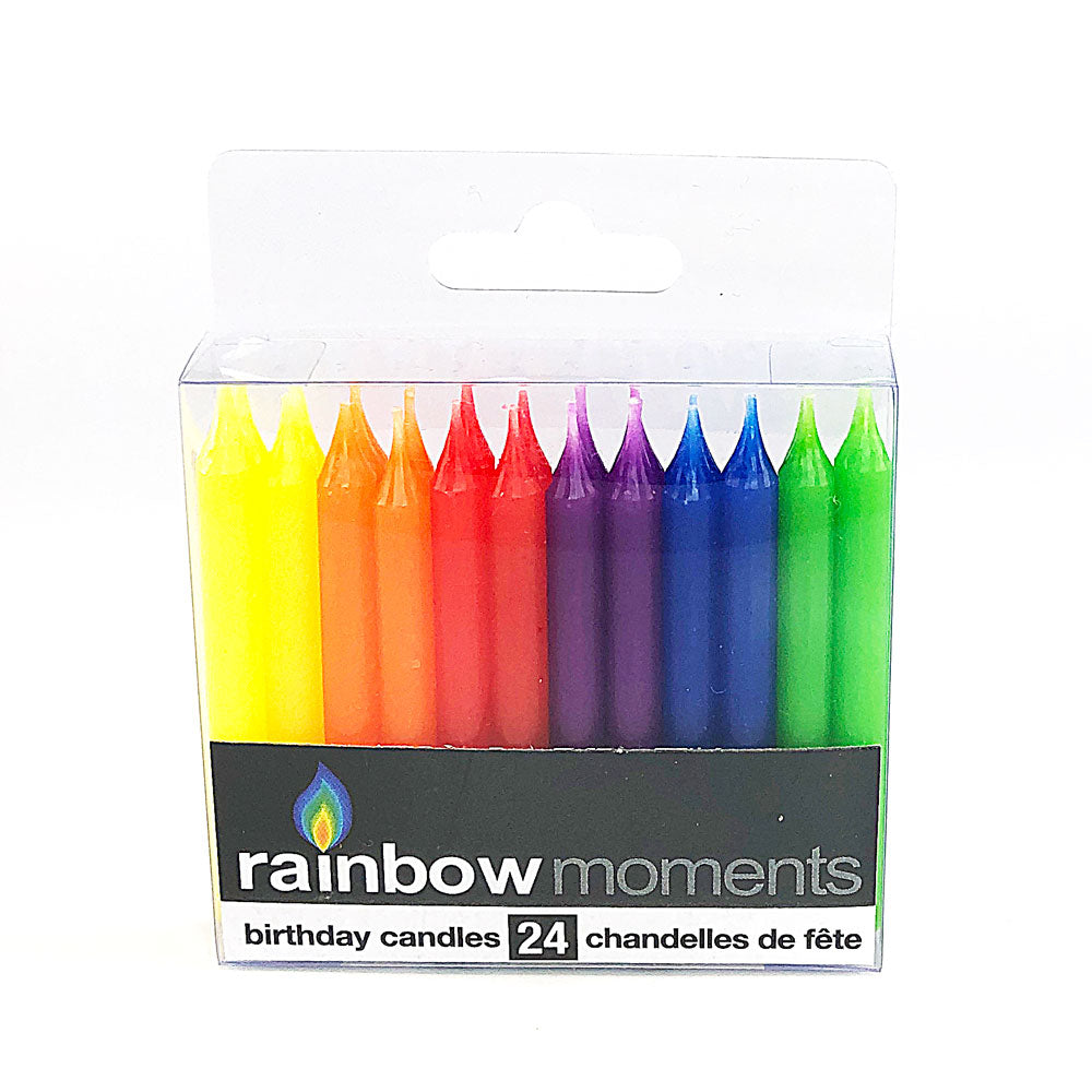 Smooth Paraffin Candles (24-pack) – Rainbow Colors