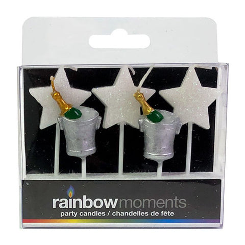 Champagne & Stars Paraffin Shape Candles