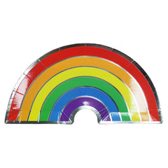 Rainbow Shaped Paper Plates (8-pack)