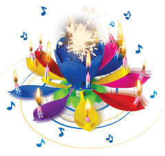 Display with Header – Musical Blooming Birthday Candle