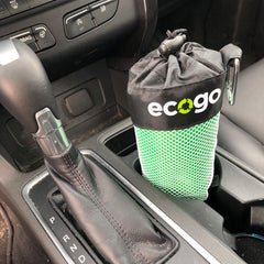 EcoGo bags fit in car cup holder